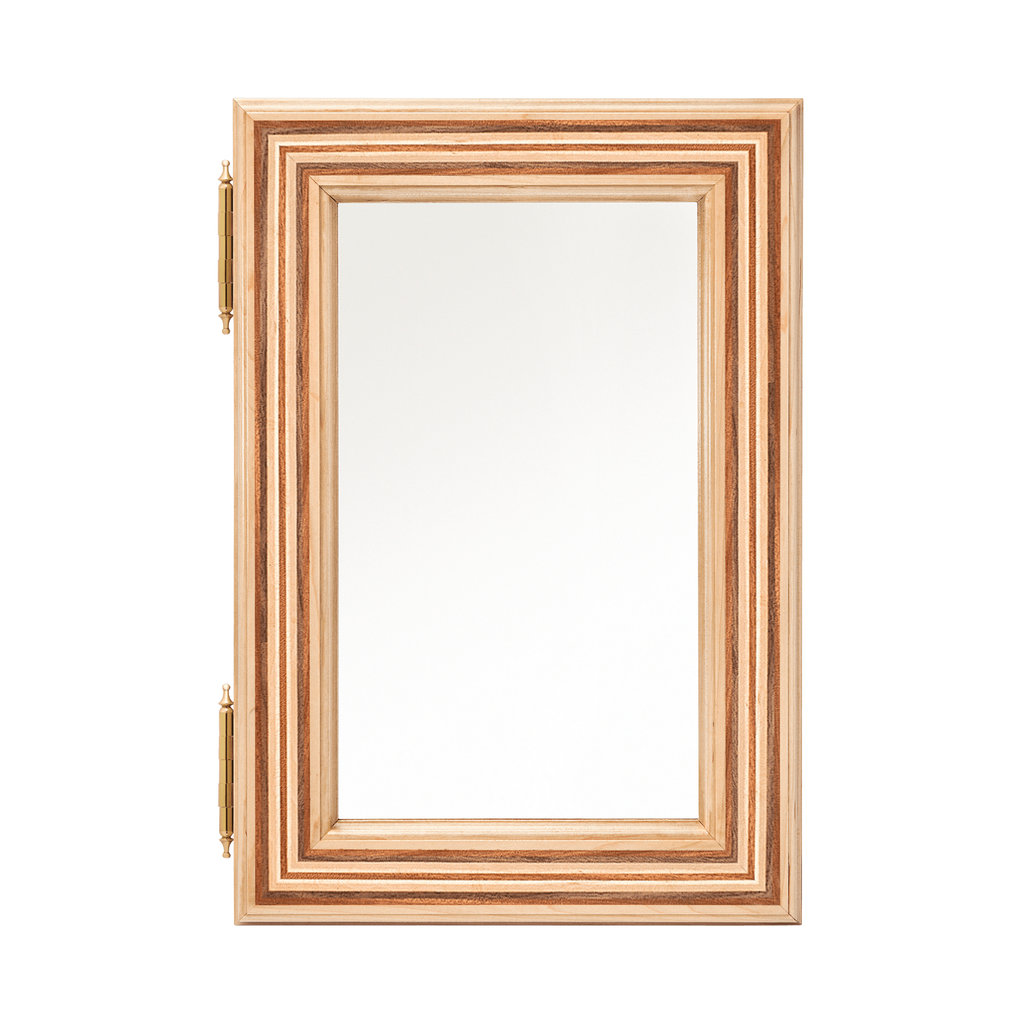 Linnea Bathroom Medicine Cabinet with Mirror in Maple Front view - Ättlingar
