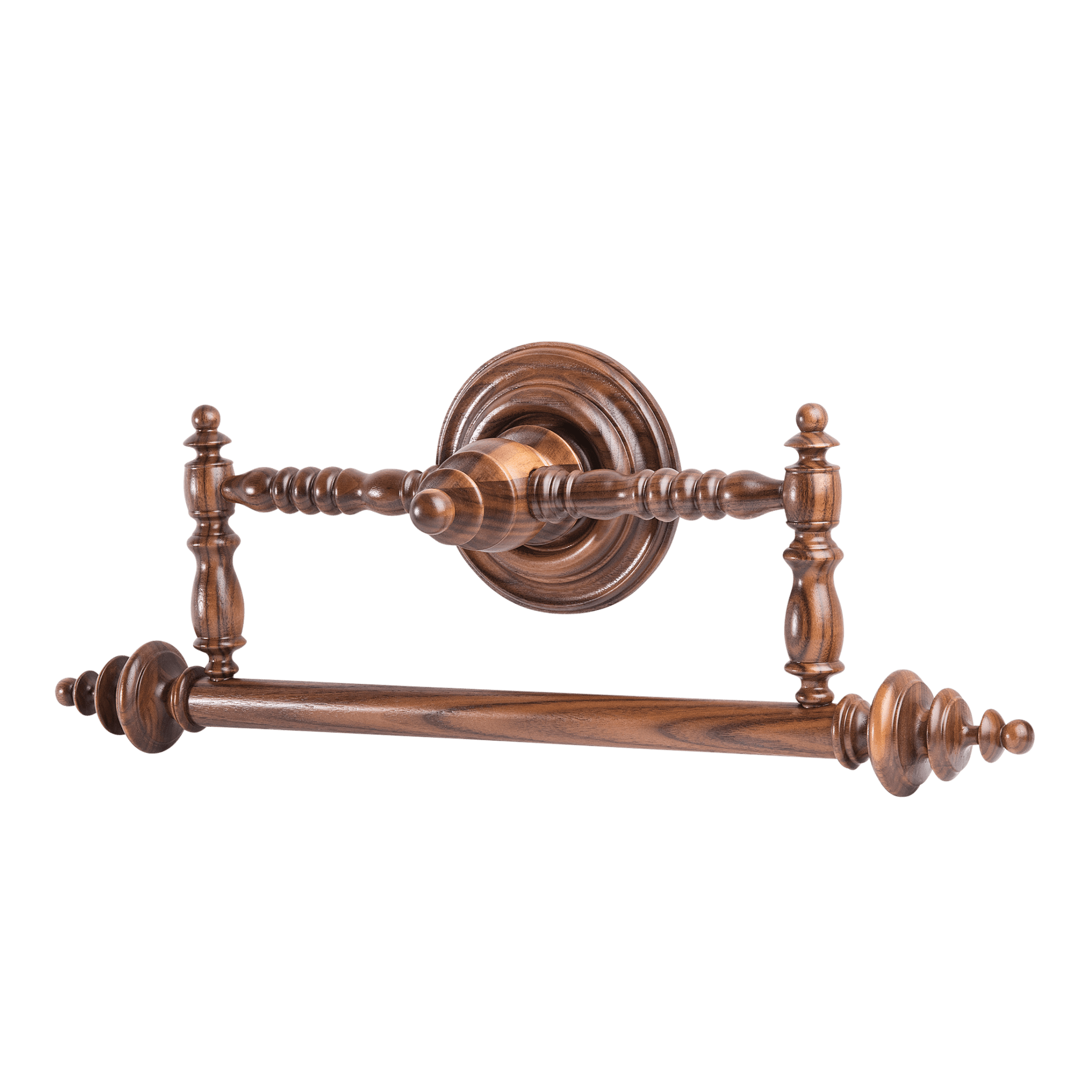 Regina Towel Rack in Walnut Large Size Side View - Ättlingar