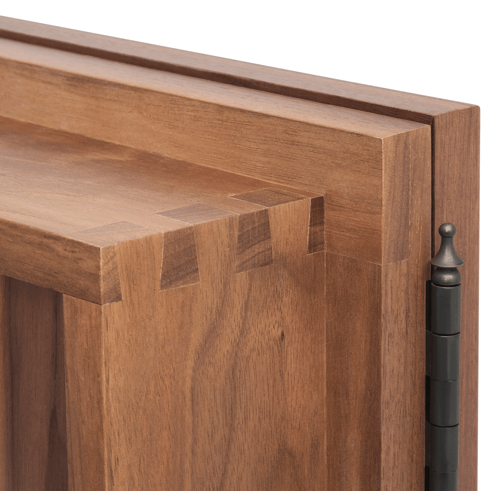 Rune Recessed Medicine Cabinet in Walnut Close Up - Ättlingar